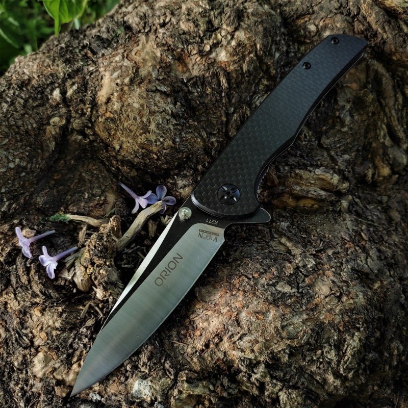Складной нож ORION, сталь AUS8, рукоять G10, карбон в интернет-магазине art-steel.ru, фото