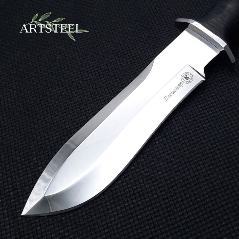 Охотничий нож Легионер, сталь AUS8, рукоять кожа в интернет-магазине art-steel.ru, фото