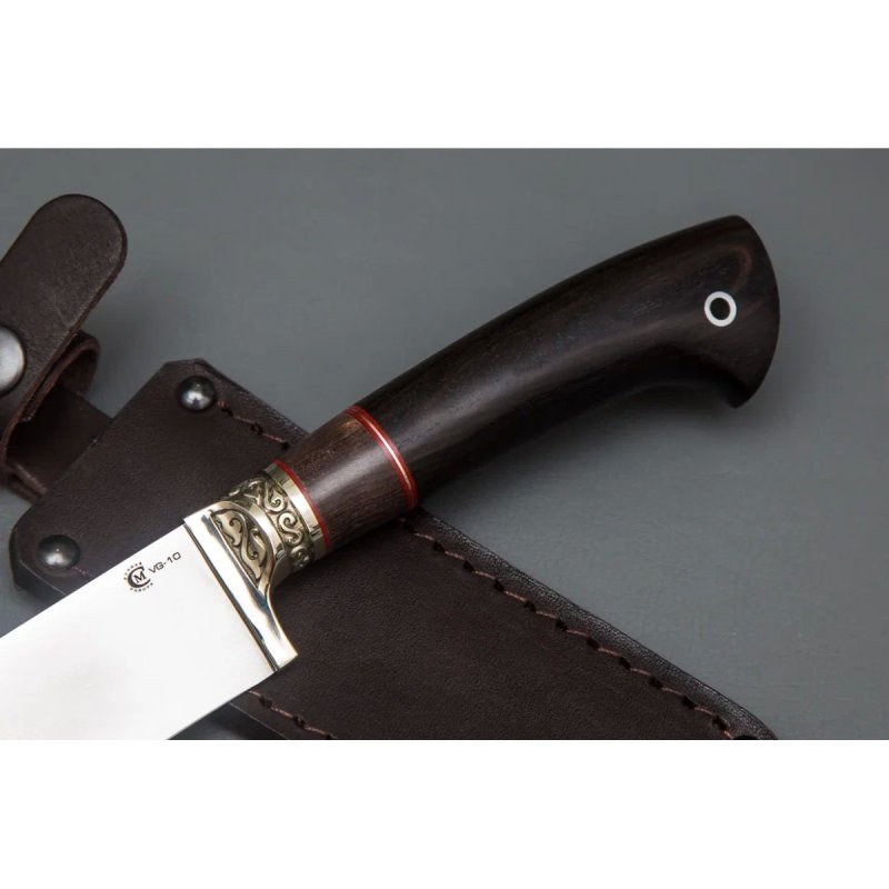 Нож Узбекский малый из стали VG-10, рукоять карельская береза, черное дерево в интернет-магазине art-steel.ru, фото