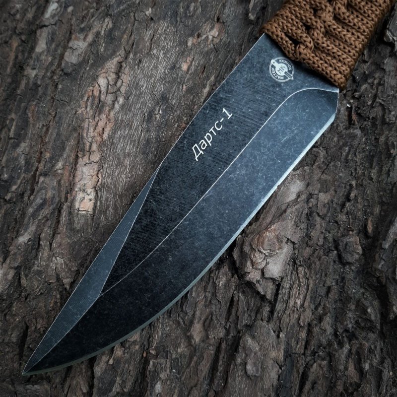 Метательный нож Дартс-1, сталь 420, рукоять сталь, паракорд в интернет-магазине art-steel.ru, фото