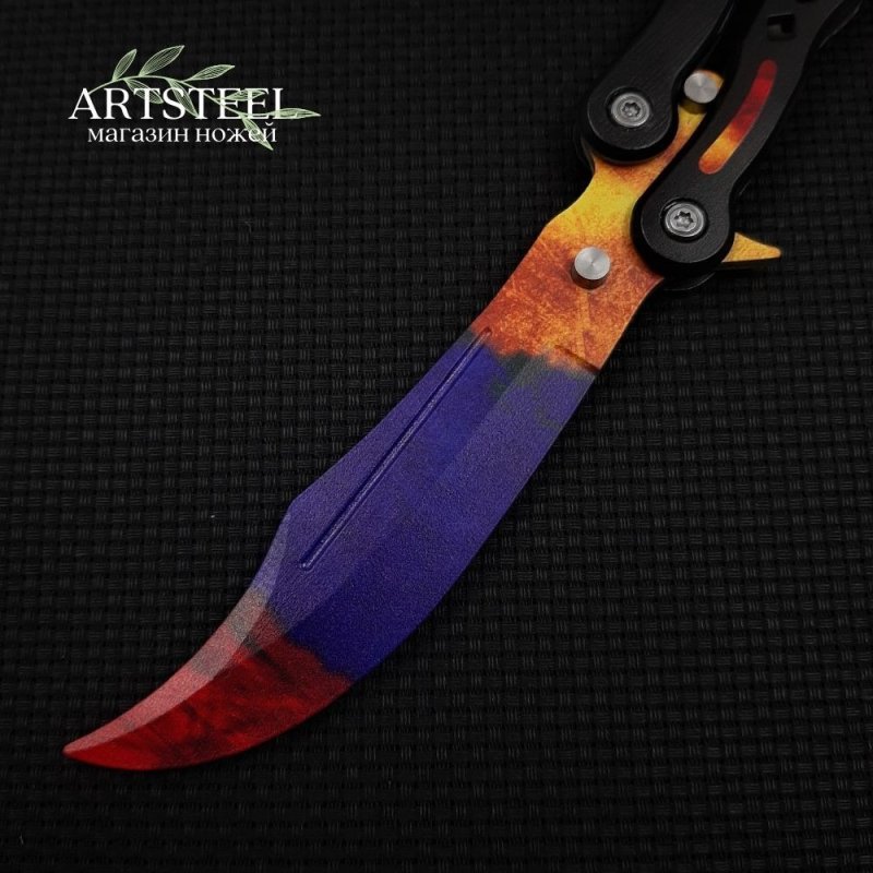 Нож бабочка тренировочный CS GO Balisong в интернет-магазине art-steel.ru, фото