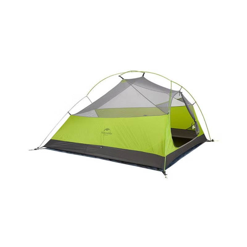 Палатка сверхлегкая трехместная Naturehike NH18T030-T с ковриком, светло-зеленая, 20D в интернет-магазине art-steel.ru, фото