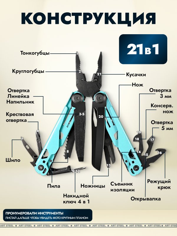Мультитул DP701, сталь 440 в интернет-магазине art-steel.ru, фото
