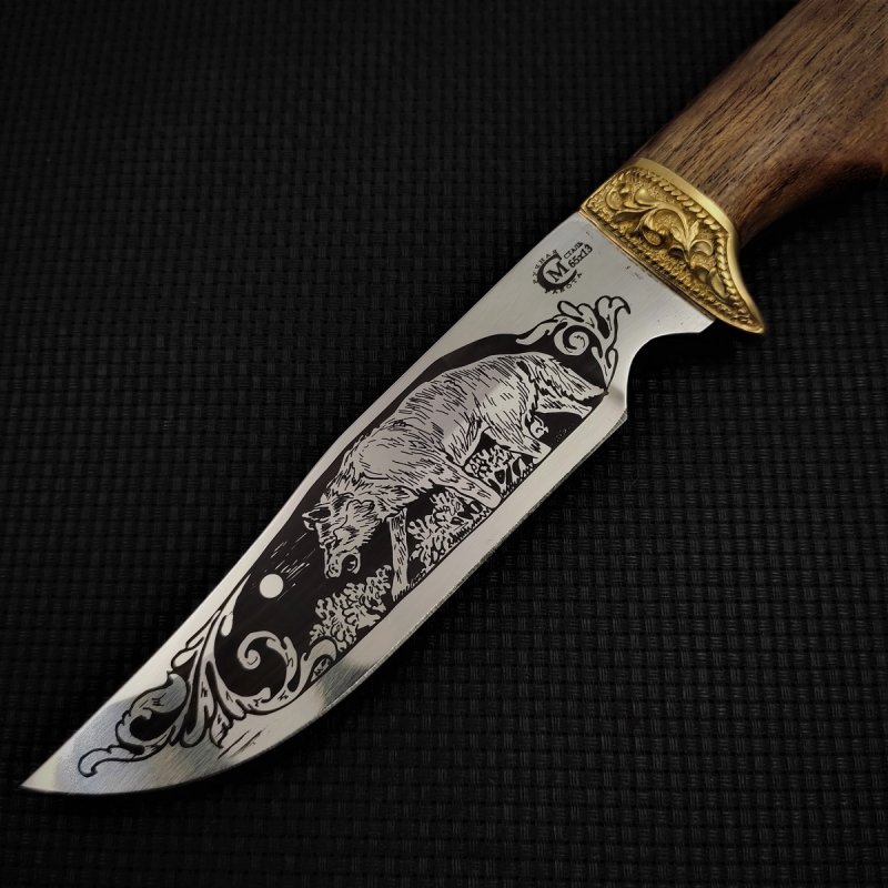 Нож Юнкер из стали 65х13, рукоять амазаку, латуннное литьё в интернет-магазине art-steel.ru, фото