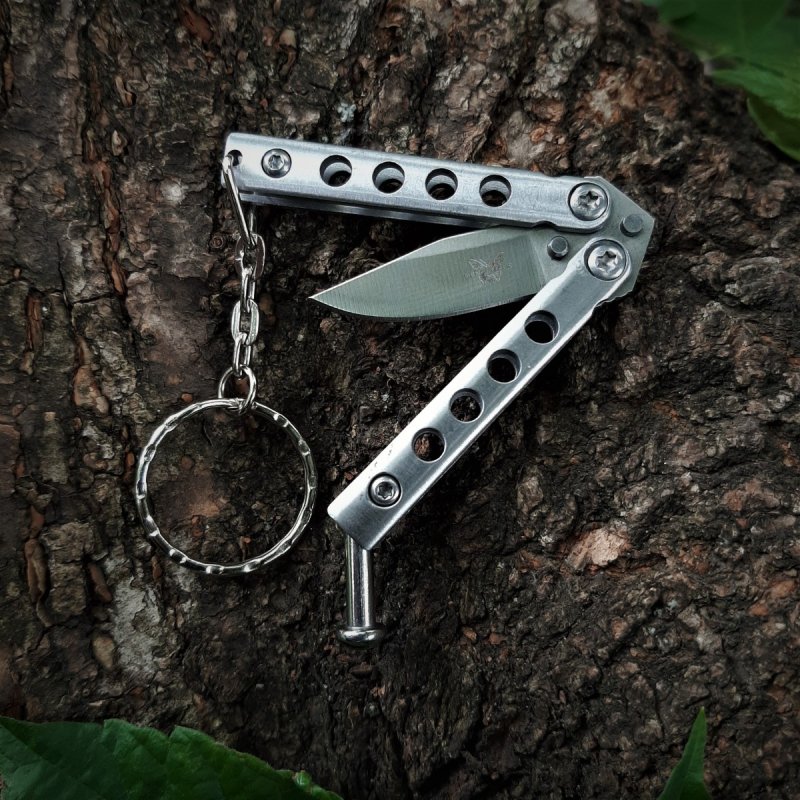 Нож бабочка Гном, сталь 420, рукоять сталь в интернет-магазине art-steel.ru, фото