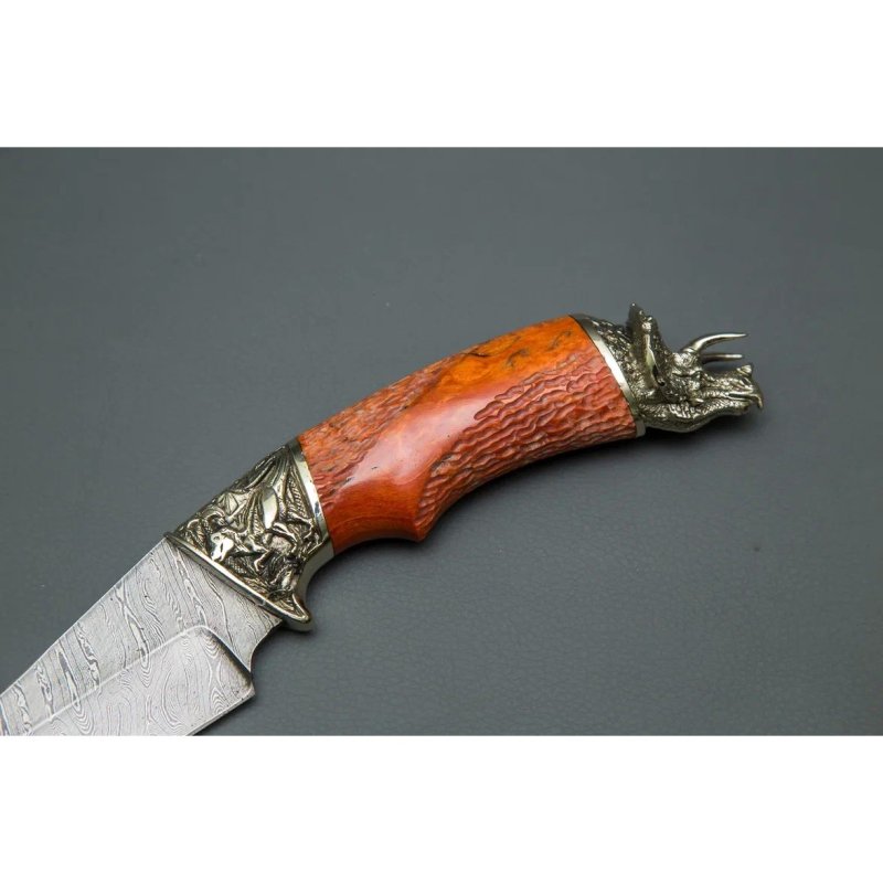 Нож Корсар из дамасской стали, рукоять карельская береза в интернет-магазине art-steel.ru, фото