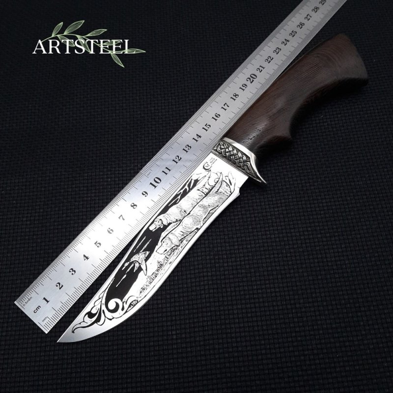 Нож Князь из стали 95Х18, рукоять венге, литье мельхиор в интернет-магазине art-steel.ru, фото