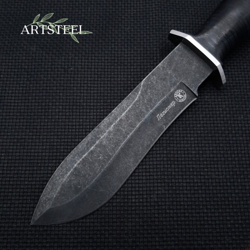 Нож Легионер стоунвош черный в интернет-магазине art-steel.ru, фото