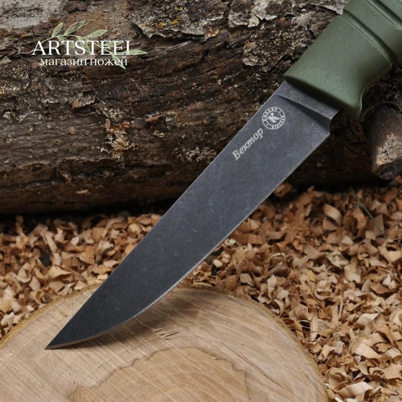 Охотничий нож Вектор, сталь AUS8, рукоять эластрон в интернет-магазине art-steel.ru, фото
