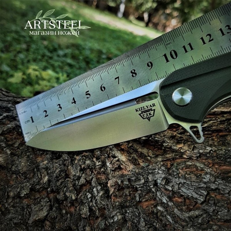 Складной нож LLKB336 Green А-01, сталь D2, рукоять G10 в интернет-магазине art-steel.ru, фото