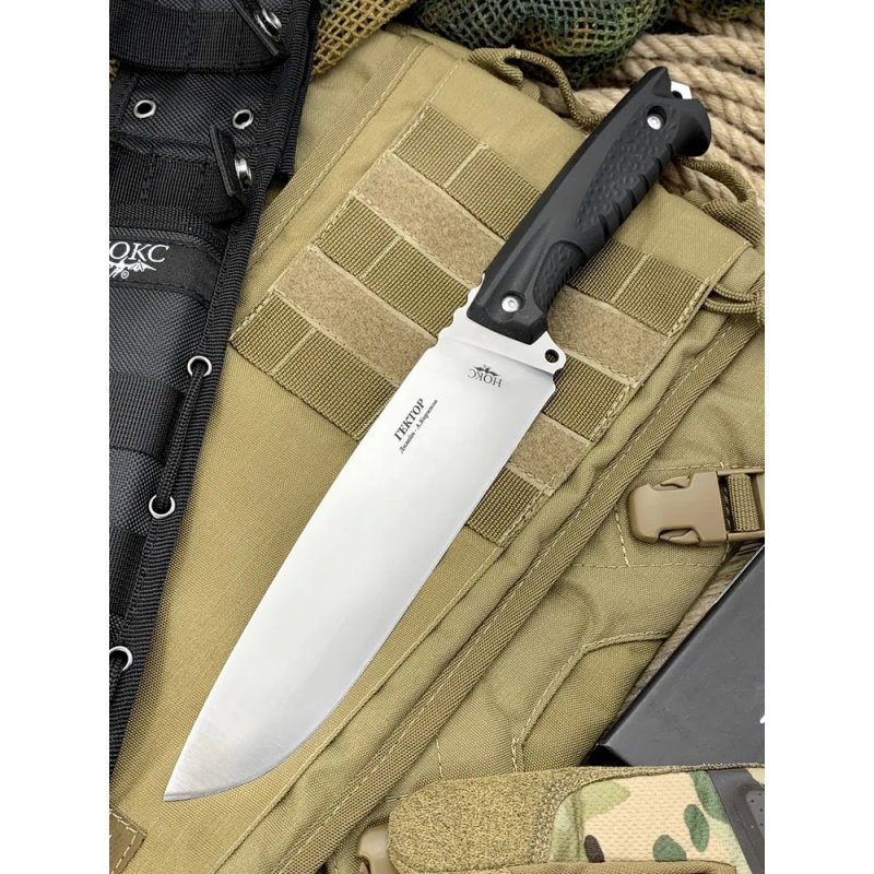 Туристический нож Гектор, сталь AUS8, рукоять резинопласт в интернет-магазине art-steel.ru, фото