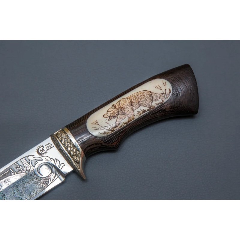 Нож Варяг из стали 95х18, рукоять венге, литьё мельхиор в интернет-магазине art-steel.ru, фото