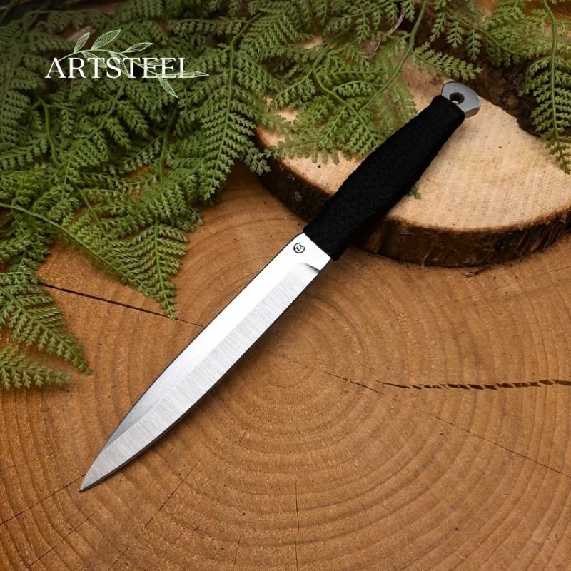 Нож Горец-3М из стали 65Х13, рукоять сталь, нейлон в интернет-магазине art-steel.ru, фото
